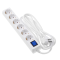 Сетевой фильтр 2E U06ESM3W 6xSchuko 3Gх 1.0мм 3м с кнопкой (белый)
