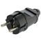 Пряма вилка E.Next e.plug.straight.004.16 16А із заземленням чорна (s9100003)