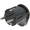 кутова вилка E.Next e.plug.angle.008.16 16А із заземленням чорна (s9100005)