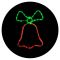 Уличная LED гирлянда Delux EN MOTIF Bell (90012987) 50х35см 20 мигающих диодов IP44 (красный зеленый свет)