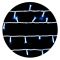 Белая уличная светодиодная гирлянда Delux EN STRING 200LED (90009094) 10м IP44 (белый свет)