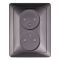 Подвійна розетка E.Next e.lux.1222L.2gz.anthracite антрацит (ins0040068)