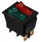 Переключатель Аско-Укрем KCD2-2101N GR+R/B (0-I) с подсветкой 2-х клавишный зеленый+красный (A0140040111)