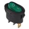 Переключатель TNSy KCD1-9-101N G/B овальный с подсветкой зеленый (TNSy5500755)