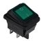 Перемикач TNSy KCD2-201WN G/B з підсвічуванням IP54 зелений (TNSy5500804)