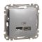 USB-розетка Schneider Electric Sedna Design & Elements A+C 2,4A алюминий SDD113402