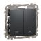 Выключатель для жалюзи Schneider Electric Sedna Design & Elements черный SDD114104