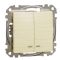 Двухклавишный выключатель Schneider Electric Sedna Design & Elements с подсветкой береза SDD180105L