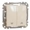 Кнопковий вимикач Schneider Electric Sedna Design & Elements для жалюзі бежевий SDD112114