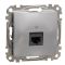 Компьютерная розетка Schneider Electric Sedna Design & Elements RJ45 кат. 6 STP алюминий SDD113461