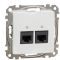Двойная компьютерная розетка Schneider Electric Sedna Design & Elements RJ45 кат. 5е UTP белая SDD111452