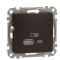 Розетка USB Schneider Electric Sedna Design & Elements A+C 3A 45Вт венге SDD181404