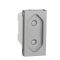 Розетка Schneider Electric Unica New NU303130 зі шторками гвинтовий зажим 1м алюміній