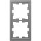 Двухместная рамка Schneider Electric D-Life MTN4020-6536 нержавеющая сталь