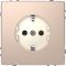 Розетка Schneider Electric D-Life MTN2300-6051 с з/к и шторками шампань