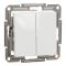 Переключатель двухклавишный Schneider Electric Asfora без рамки белый (EPH0670121)