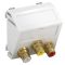 Кутова Audio/Video розетка OBO Bettermann (RCA) yellow-red-white modul 45 біла (6105174)
