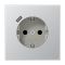 Розетка с накладкой Jung LS AL1520-18C с USB алюминий