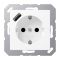 Розетка з накладкою Jung A A1520-18AWWM з USB білий