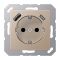 Розетка с накладкой Jung A A1520-15CACH с USB шампань