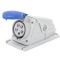 Стационарный разъем 90° GEWISS IP44 2P+E 16A 230В (GW62477)