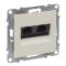 Двойная компьютерная розетка RJ45 Cat.6 UTP Legrand SUNO (слоновая кость) 721253