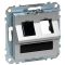 Центральная плата для Keystone RJ45 розетки Schneider Electric Merten System M с полем для надписи алюминий (MEG4568-0460)