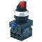 Переключатель Chint NP8-11XD/314 1NO+1NC AC/DC 24В с подсветкой 3 положения с фиксацией красная IP65 (667156)