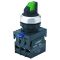 Переключатель Chint NP8-11XD/213 1NO+1NC AC/DC 24В с подсветкой 2 положения с фиксацией зеленая IP65 (667143)