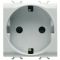 Розетка GEWISS Chorusmart 2M 2P+E 16A (сатиновий білий) GW15241