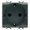 Розетка GEWISS Chorusmart 2M 2P+E 16A (чорний) GW12241