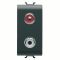 Аудіо розетка GEWISS Chorusmart RCA 1M (чорний) GW12453