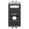 Інтернет розетка GEWISS Chorusmart RJ-45 1M Cat.5e UTP (чорний) GW12421
