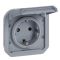 Розетка 2К+З Legrand PLEXO с винтовыми клеммами, серая (069571L)