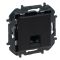 Механізм розетки комп'ютерної RJ-45 UTP Cat.5e Legrand Niloe Step чорний(863559B)