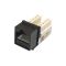 Неекранований комп'ютерний роз'єм Hager 11014623 KeyStone RJ-45 UTP cat6 чорний