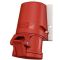 Настенная розетка Mennekes 32A4P 6H 400В IP44 (27006) красная