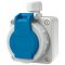 Настенная розетка Mennekes 16A2p+E 230В SCHUKO IP68 (10863)
