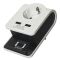 Мережевий адаптер UEC Т-02/01 2P+PE 16А 2хUSB 2,4А білий (WTP11-16-01-G-U)