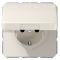 Розетка Jung CD 500 CD1520BFKL с з/к и крышкой слоновая кость