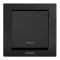 Выключатель 1-кл Panasonic Karre Plus 55 с подсветкой (черный)