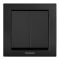 Выключатель 2-кл Panasonic Karre Plus 55 (черный)