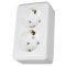 Накладна подвійна розетка Schneider Electric Prima WDE001048 з з/к (біла)