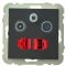 Розетка Logus 21546 TPM R-TV-SAT-2xRJ45 (Cat.6) (черная матовая)