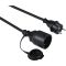 Удлинитель HAMA 00137241 Outdoor с IP44 защитой 10м черный