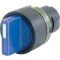 Синий переключатель New Elfin ne020STAMLOBLK тип O (положение I-0-II под 45º) с подсветкой