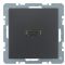 HDMI розетка Berker Q.x 3315436086 подключение сзади (антрацит)