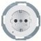 Розетка Berker R.x 41092089 с защитой от детей с заземлением и с подсветкой (полярная белизна)