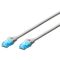Серый патч-корд cat.5e UTP (1.5м) AWG 26/7 PVC Digitus DK-1511-015