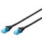 Черный патч-корд cat.5e UTP (0.5м) AWG 26/7 CCA PVC Digitus DK-1512-005/BL